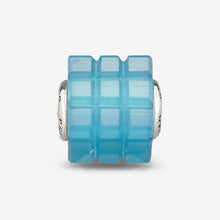 Load image into Gallery viewer, Bluebird Cats Eye Glass Rubix Cube Charm