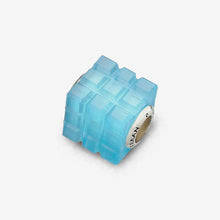 Load image into Gallery viewer, Bluebird Cats Eye Glass Rubix Cube Charm