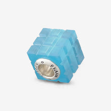 Load image into Gallery viewer, Bluebird Cats Eye Glass Rubix Cube Charm