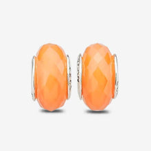 Load image into Gallery viewer, Butterscotch Orange Cat’s Eye Stone Glass Stopper Charms