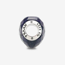 Load image into Gallery viewer, Faceted Blue Goldstone Heart Charm
