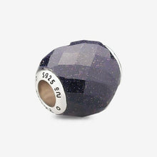 Load image into Gallery viewer, Faceted Blue Goldstone Heart Charm