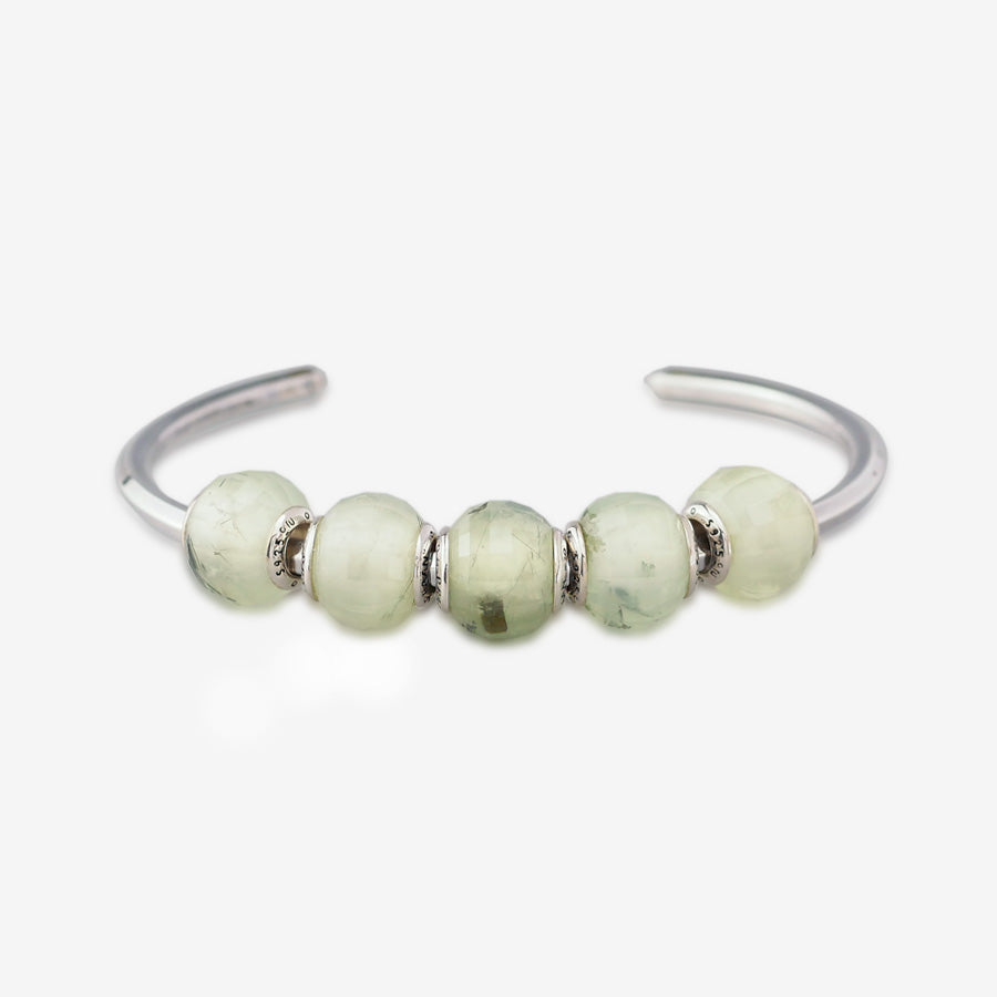 Faceted Prehnite Quartz Charm