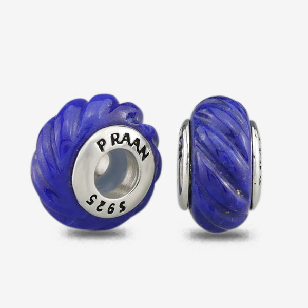 Lapis Lazuli Twisted Rope Stopper Charms