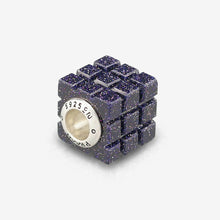 Load image into Gallery viewer, Liberty Blue Gold Stone Rubix Cube Charm