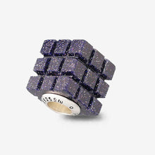 Load image into Gallery viewer, Liberty Blue Gold Stone Rubix Cube Charm