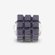 Load image into Gallery viewer, Liberty Blue Gold Stone Rubix Cube Charm