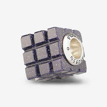 Load image into Gallery viewer, Liberty Blue Gold Stone Rubix Cube Charm