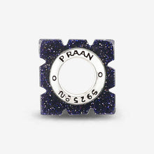 Load image into Gallery viewer, Liberty Blue Gold Stone Rubix Cube Charm