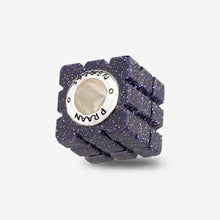 Load image into Gallery viewer, Liberty Blue Gold Stone Rubix Cube Charm
