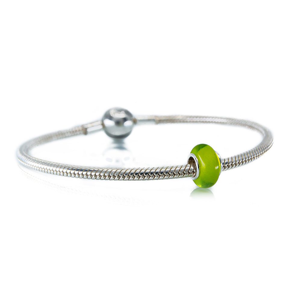 Lime Green Glass Spacer
