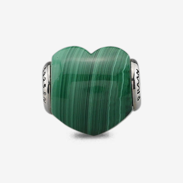 Malachite Heart Charm