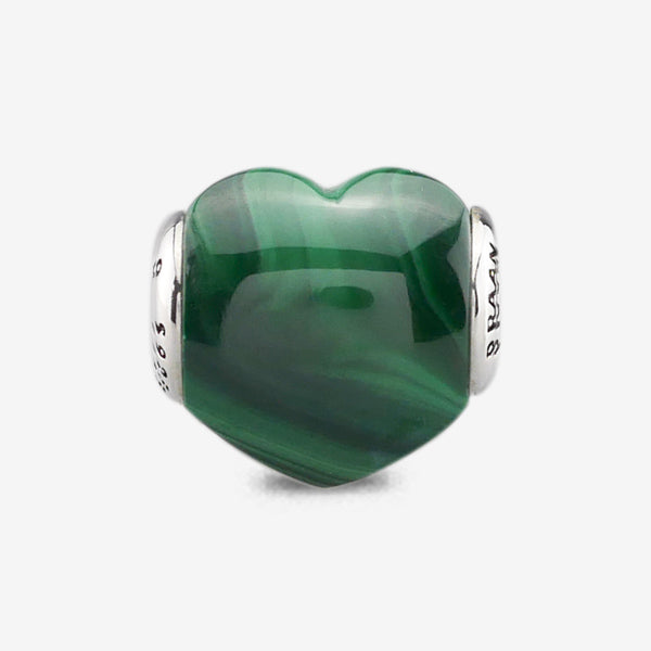 Malachite Heart Charm