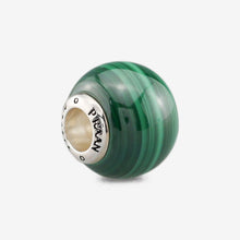 Load image into Gallery viewer, Round Malachite Charm