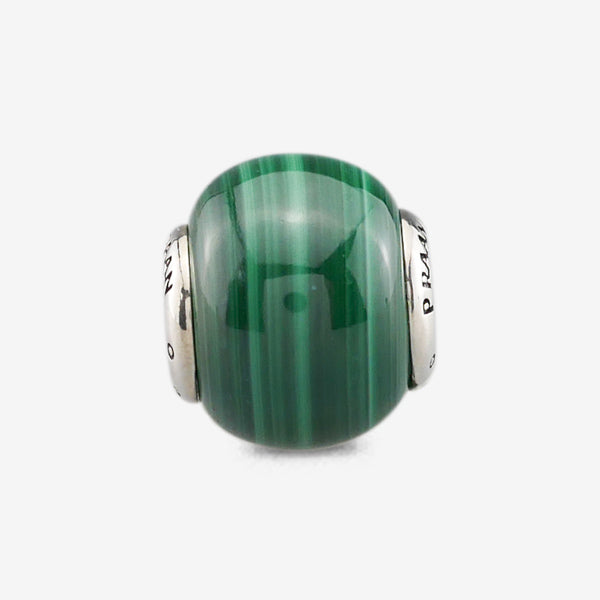 Round Malachite Charm