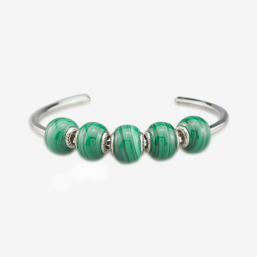 Round Malachite Charm
