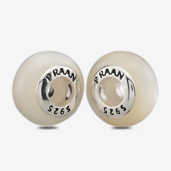 Round Solid Mother-of-Pearl Stopper Charms