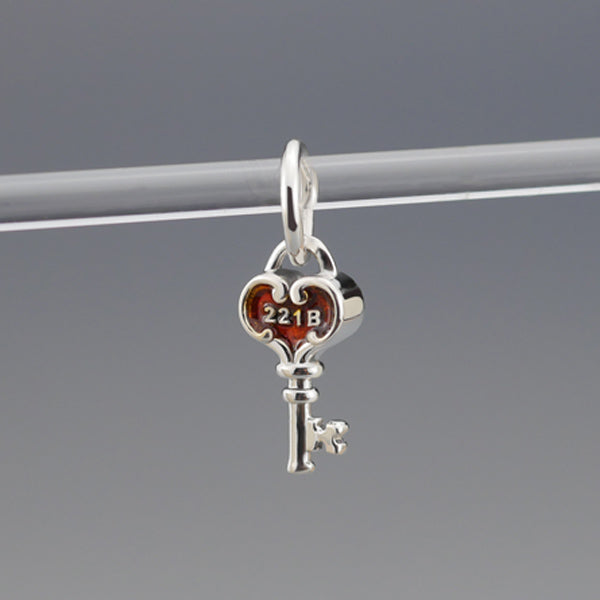 Mystery with Sherlock Holmes 221B Key Charm