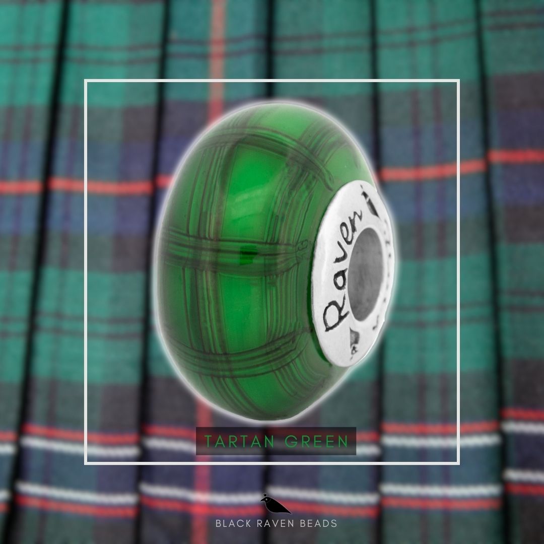 Tartan Green – Glass Bead