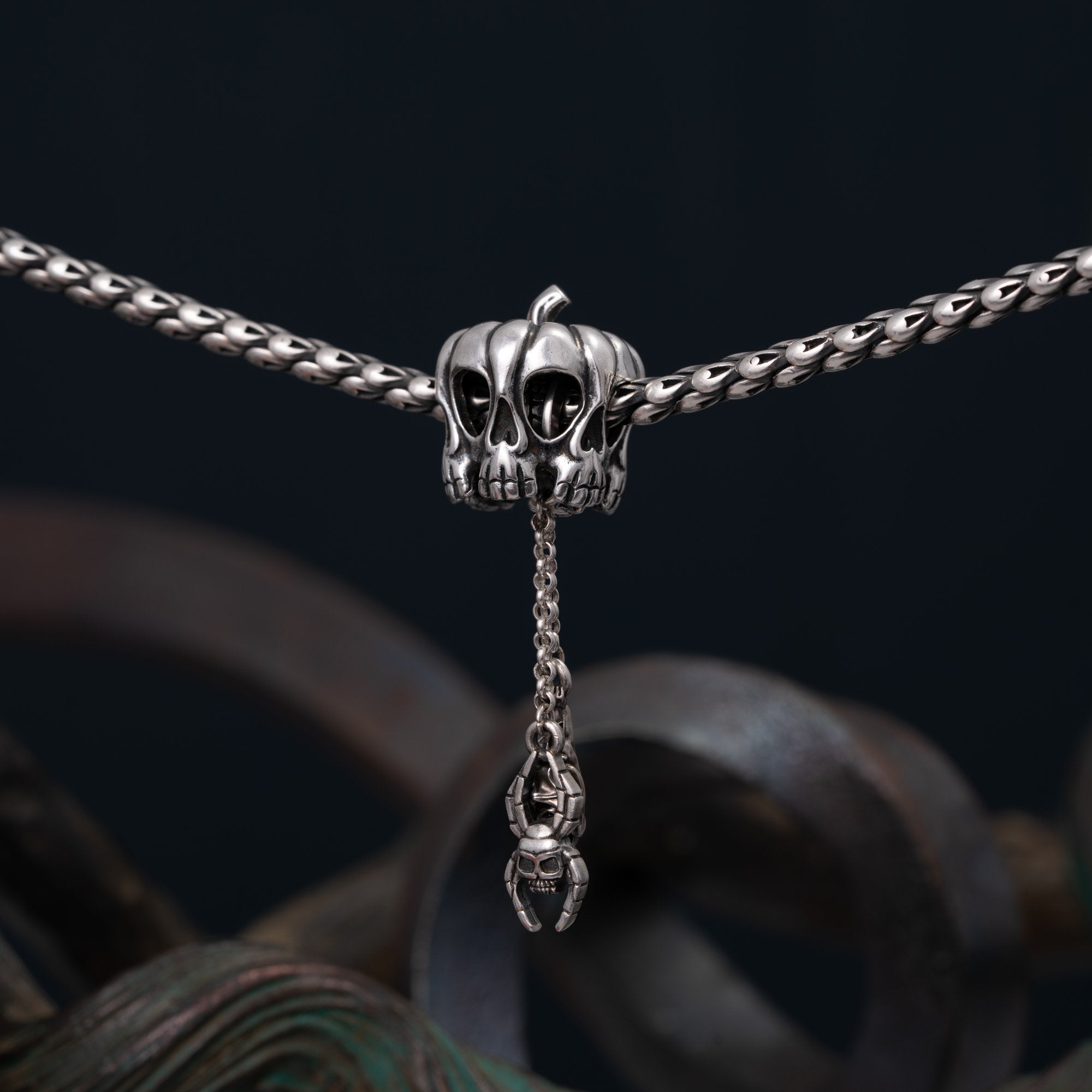 Bead with pendants "Pumpkin head"