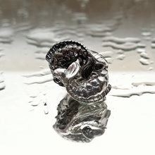 Load image into Gallery viewer, Double Bead Dancing fishes ruthenium