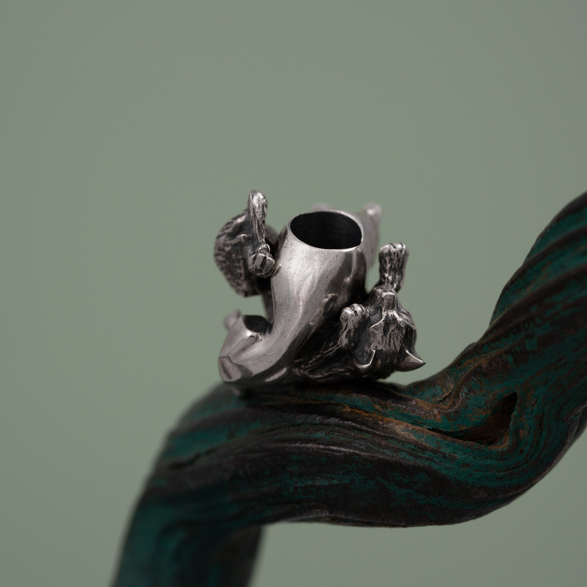 Double bead "Moon cats"