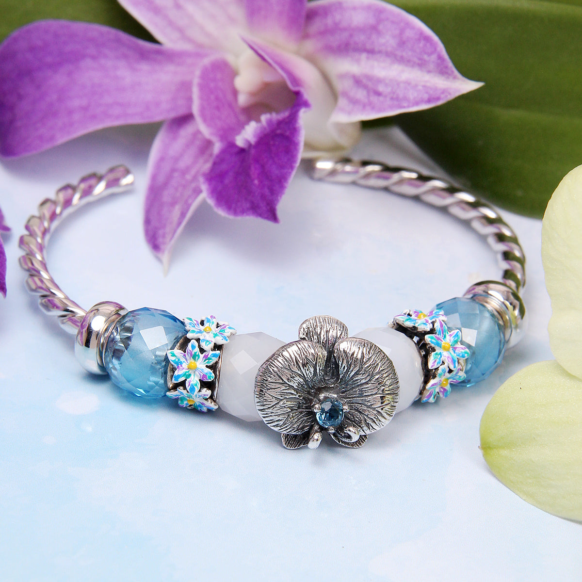 Blue Topaz Orchid Stopper