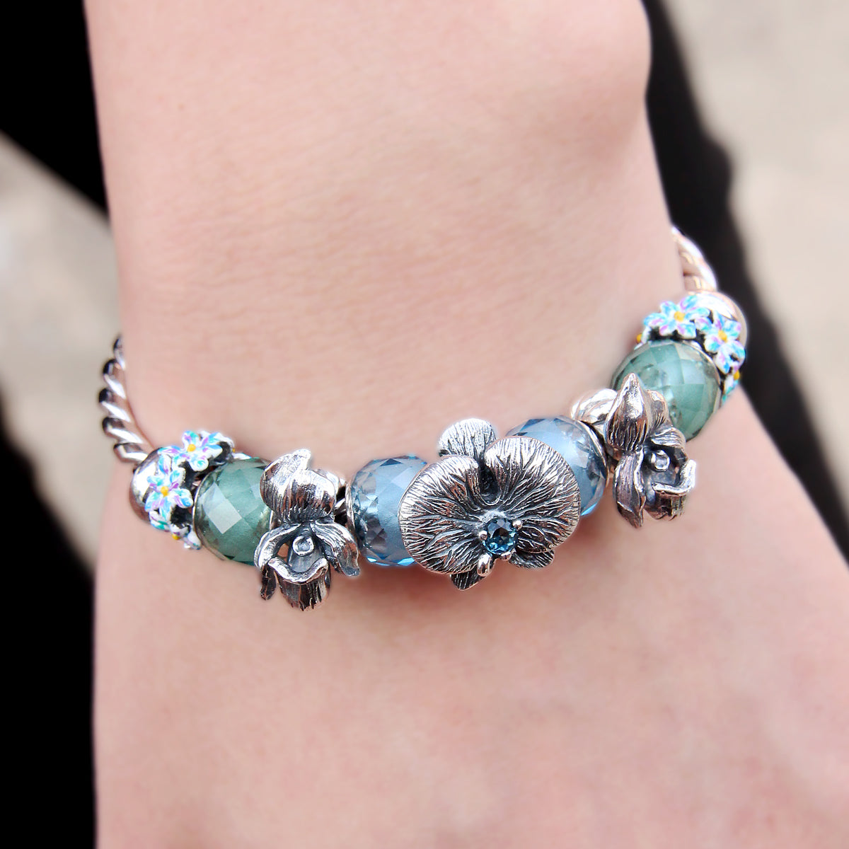 Blue Topaz Orchid Stopper