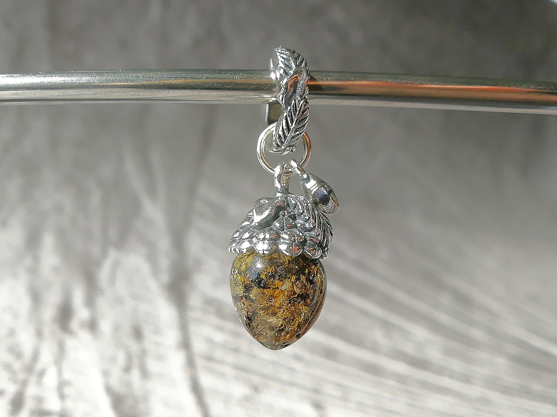 Acorn Dangle - Amber