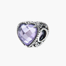 Load image into Gallery viewer, Amethyst Heart Gem Bead
