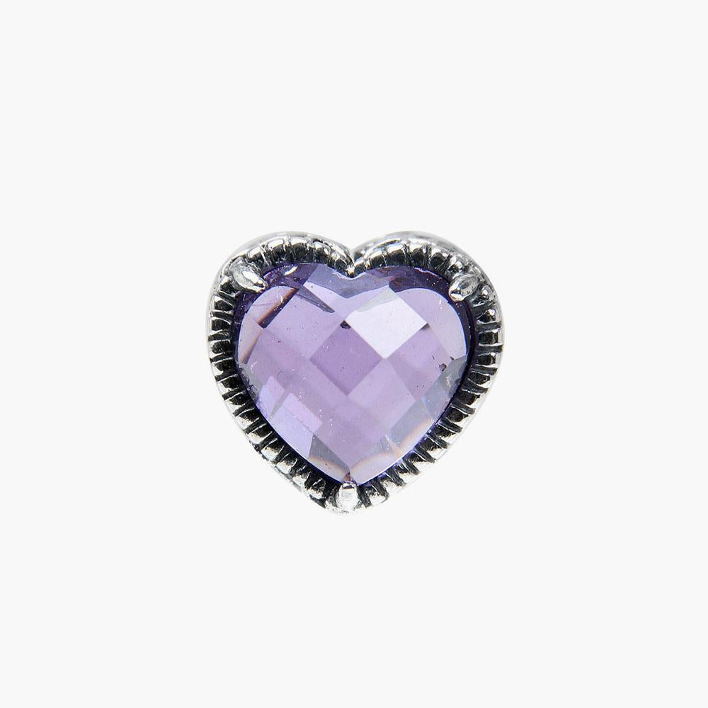 Amethyst Heart Gem Bead