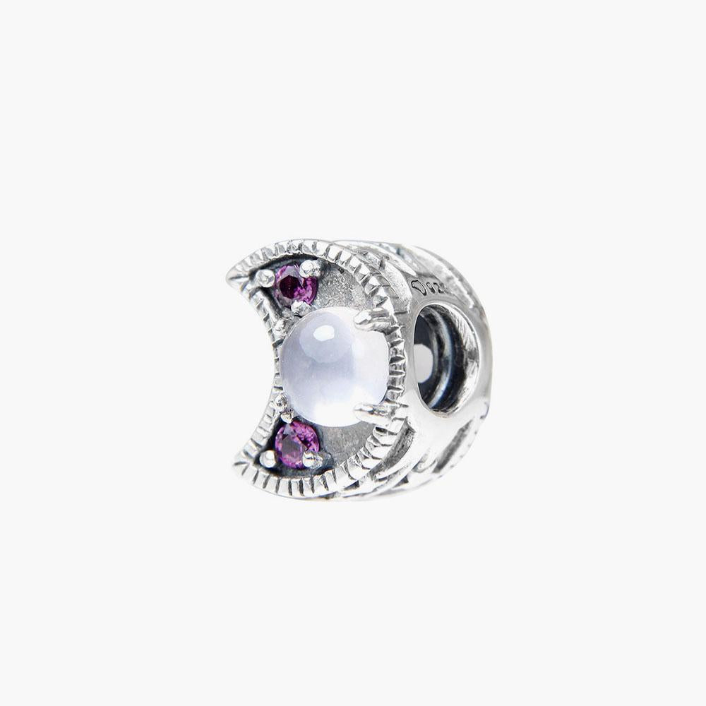 Rose Quartz/ Rhodolite Garnet Moon Bead