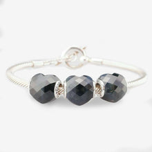 Load image into Gallery viewer, Dark Blue Tigers Eye Heart Charm