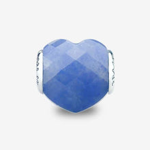 Load image into Gallery viewer, Faceted Blue Aventurine Heart Charm
