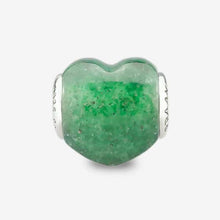Load image into Gallery viewer, Green Aventurine Heart Charm