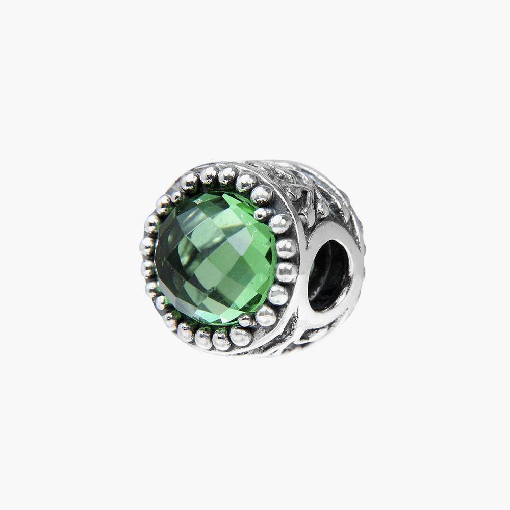 Green Obsidian Circle Gem Bead