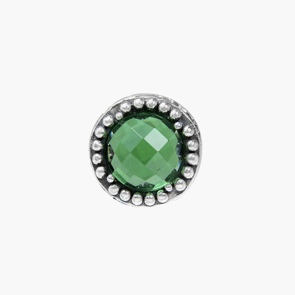 Green Obsidian Circle Gem Bead