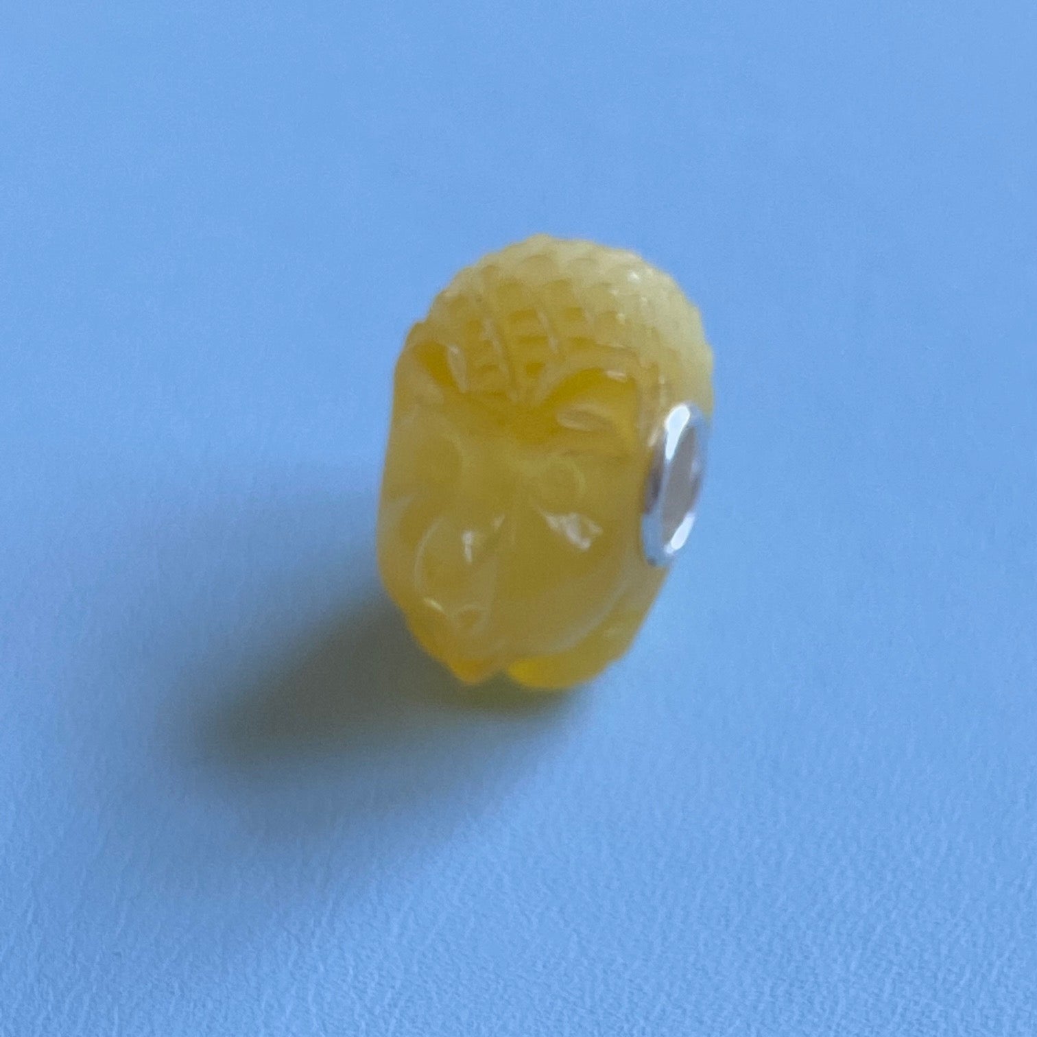 Carved Amber Hedgehog