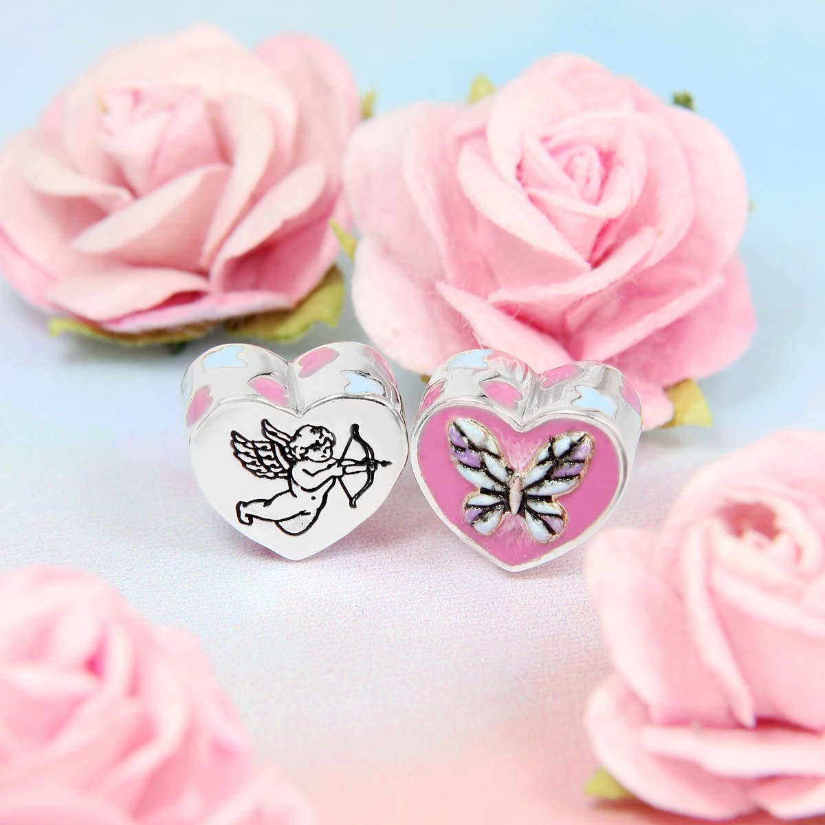 Butterfly Heart Bead