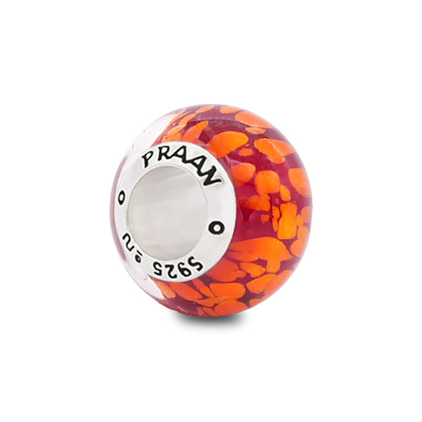 Mecca Flame Orange Murano Charm