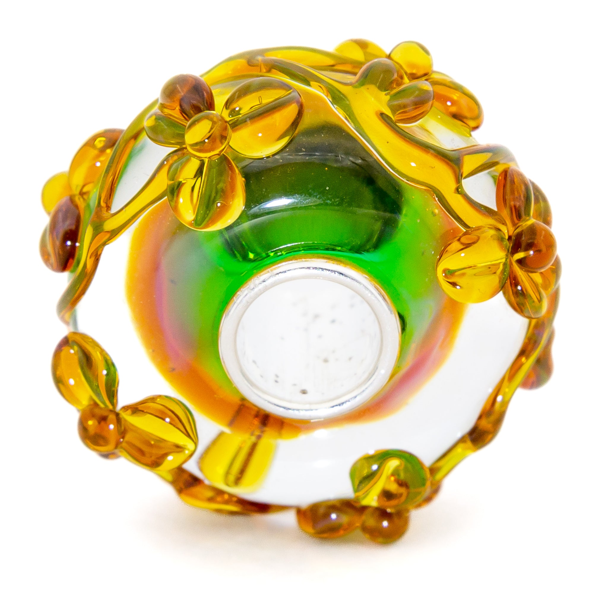 Olive Green Amber Flowertwig