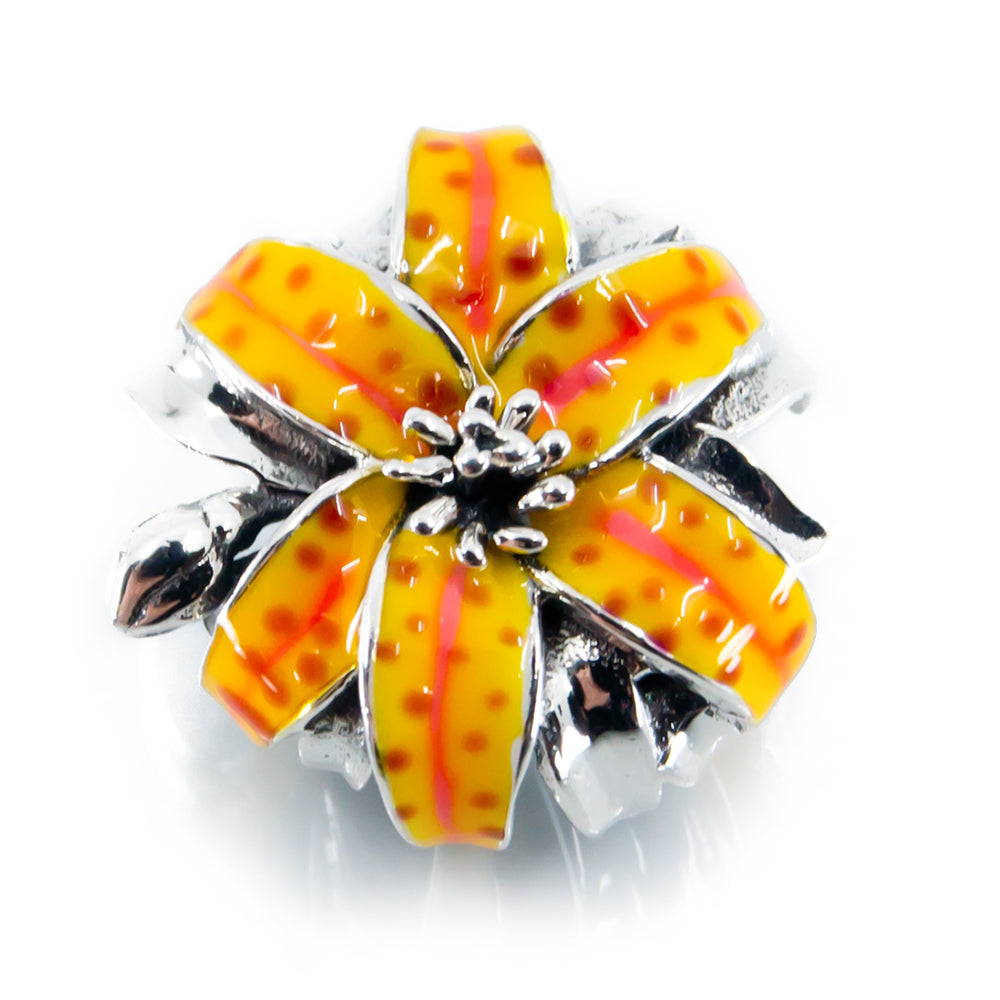 Orange Tiger Lily Charm