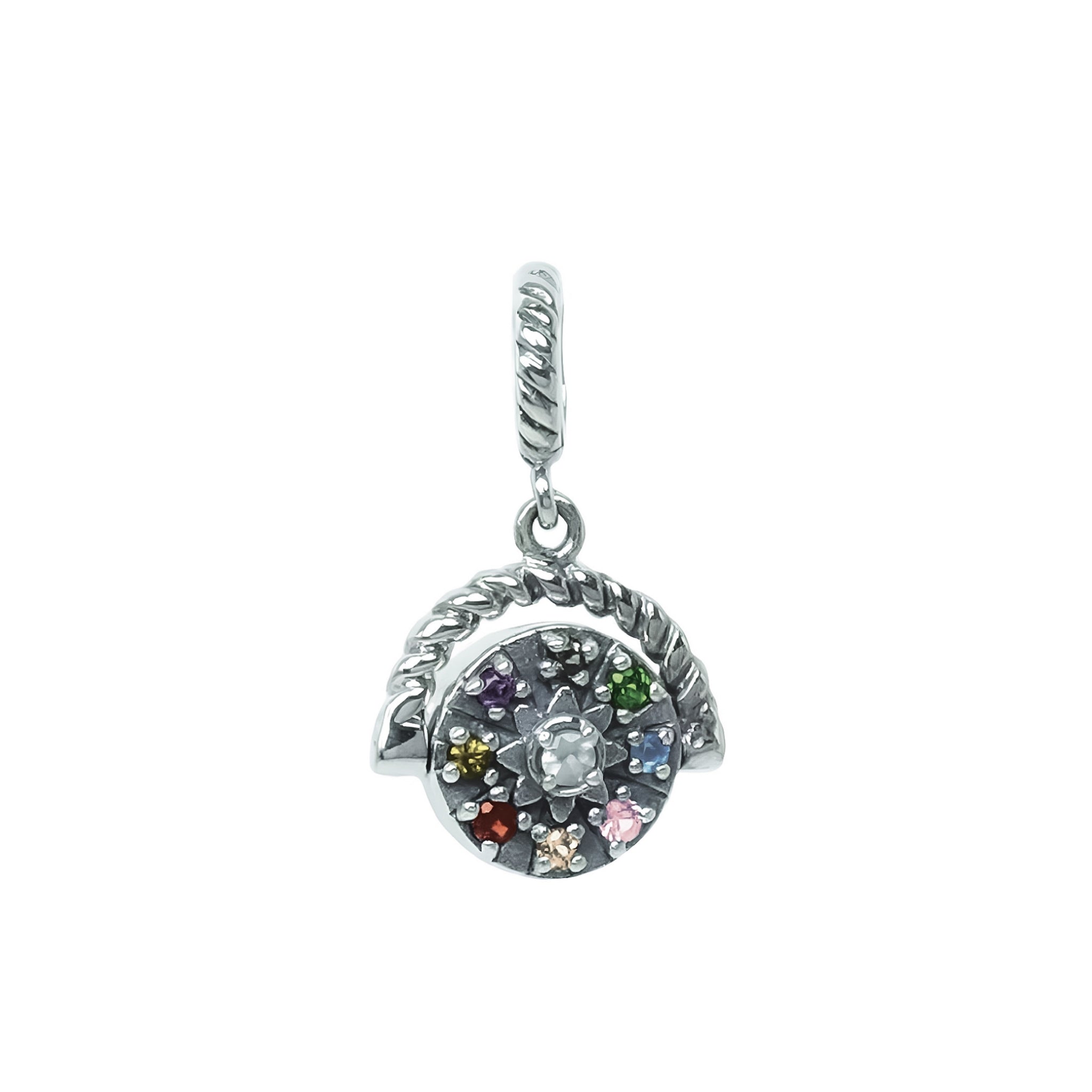 Lucky Nine Gemstone Charm
