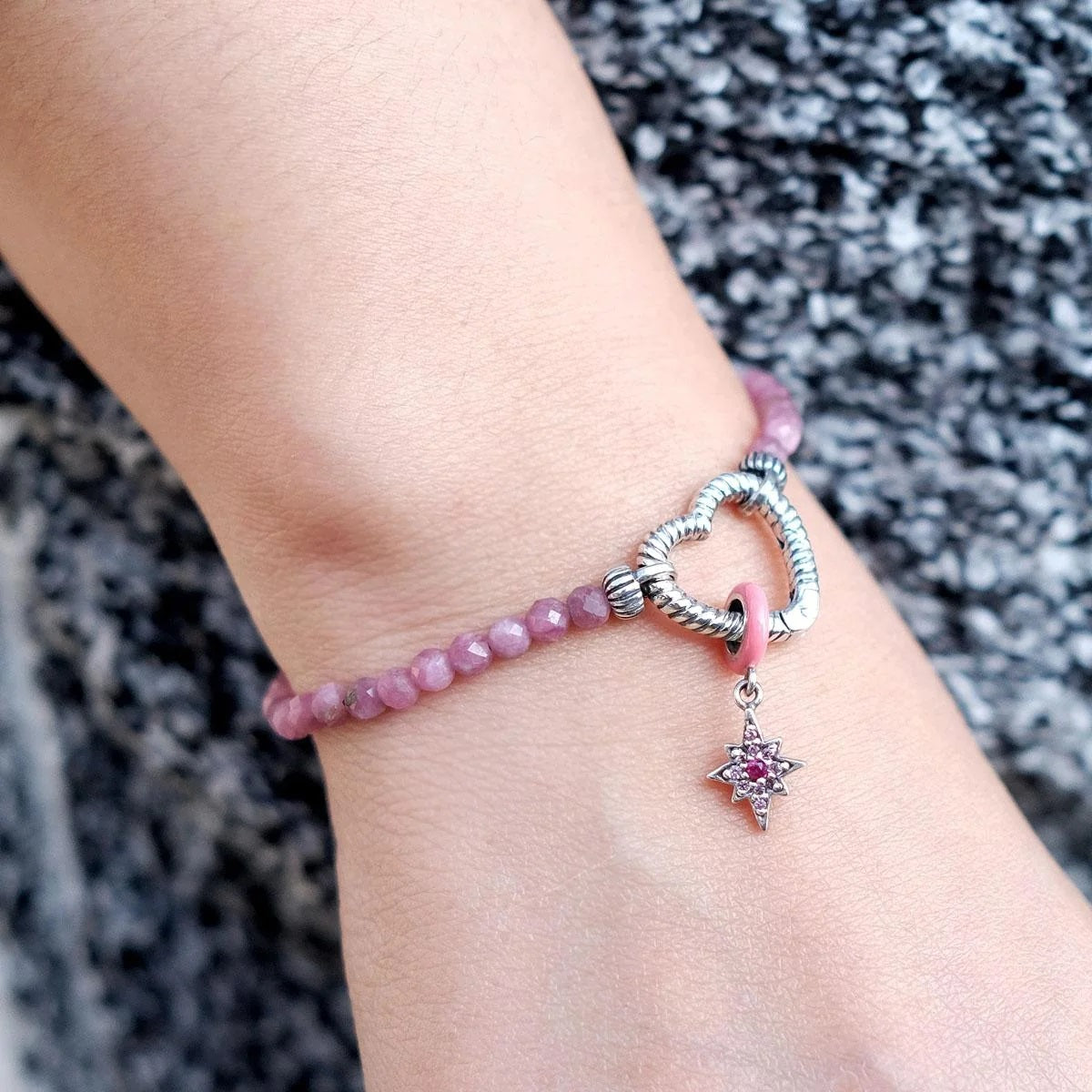 Play Pink Tourmaline Stone Bracelet