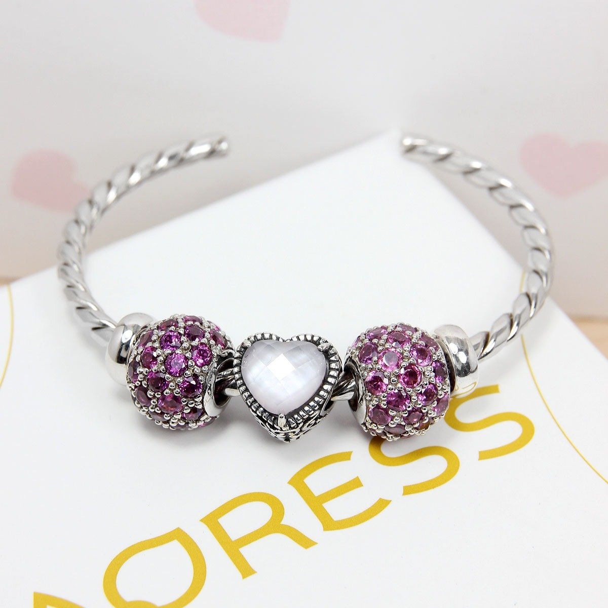 Rose Quartz Heart Gem Bead