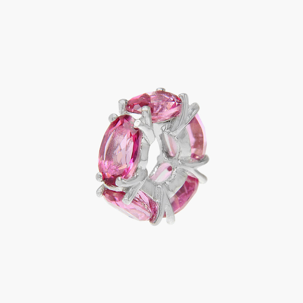 Pink Topaz Spacer Bead