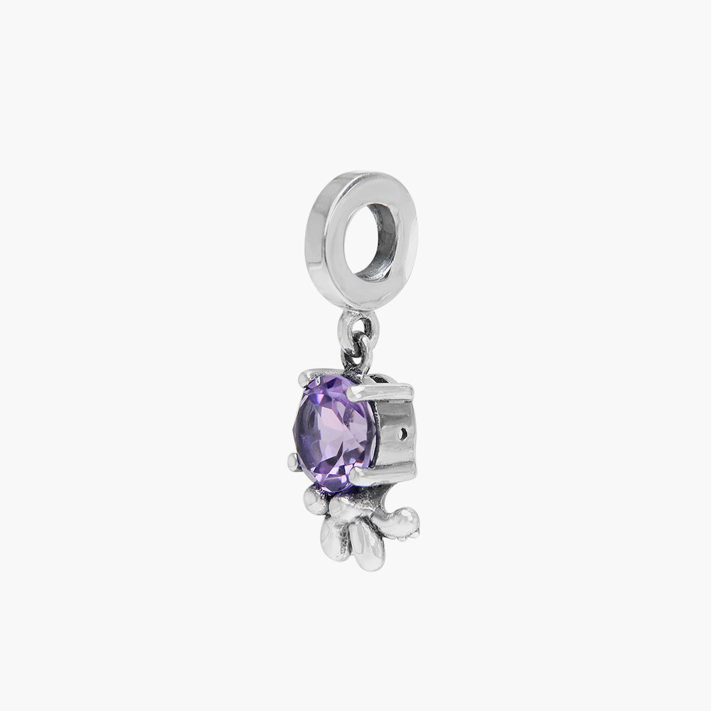 Octopus Amethyst Dangle Bead