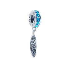 Load image into Gallery viewer, Surfboard Turquoise Crystals Dangle