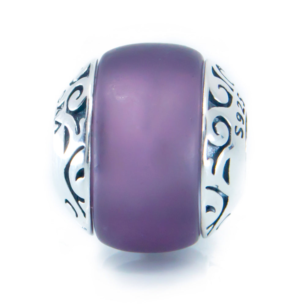 Taha’a Island Purple Sea Glass Bead