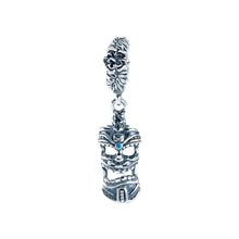 Load image into Gallery viewer, Tiki Mask - Ocean Blue Crystal Dangle